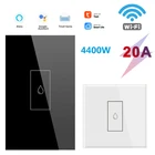 Водонагреватель для бойлера, Wi-Fi, 20 А, 4400 Вт, Tuya Smart Life, дистанционное управление через приложение, таймер, голосовое управление, Google Home, Alexa, Echo
