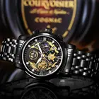 Часы наручные WWOOR Мужские кварцевые, брендовые Роскошные полностью черные спортивные водонепроницаемые с хронографом, в стиле милитари, 2021