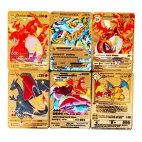 new pokemon card mewtwo gx vmax gold metal card super game collection anime cards toys for children christmas gift