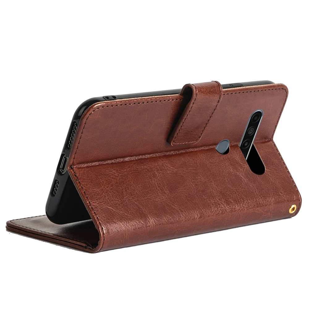 

ROEMI For LG K61 Convenient and Practical Convenient Stand Function Easy to Insert and Remove Plain Leather Case