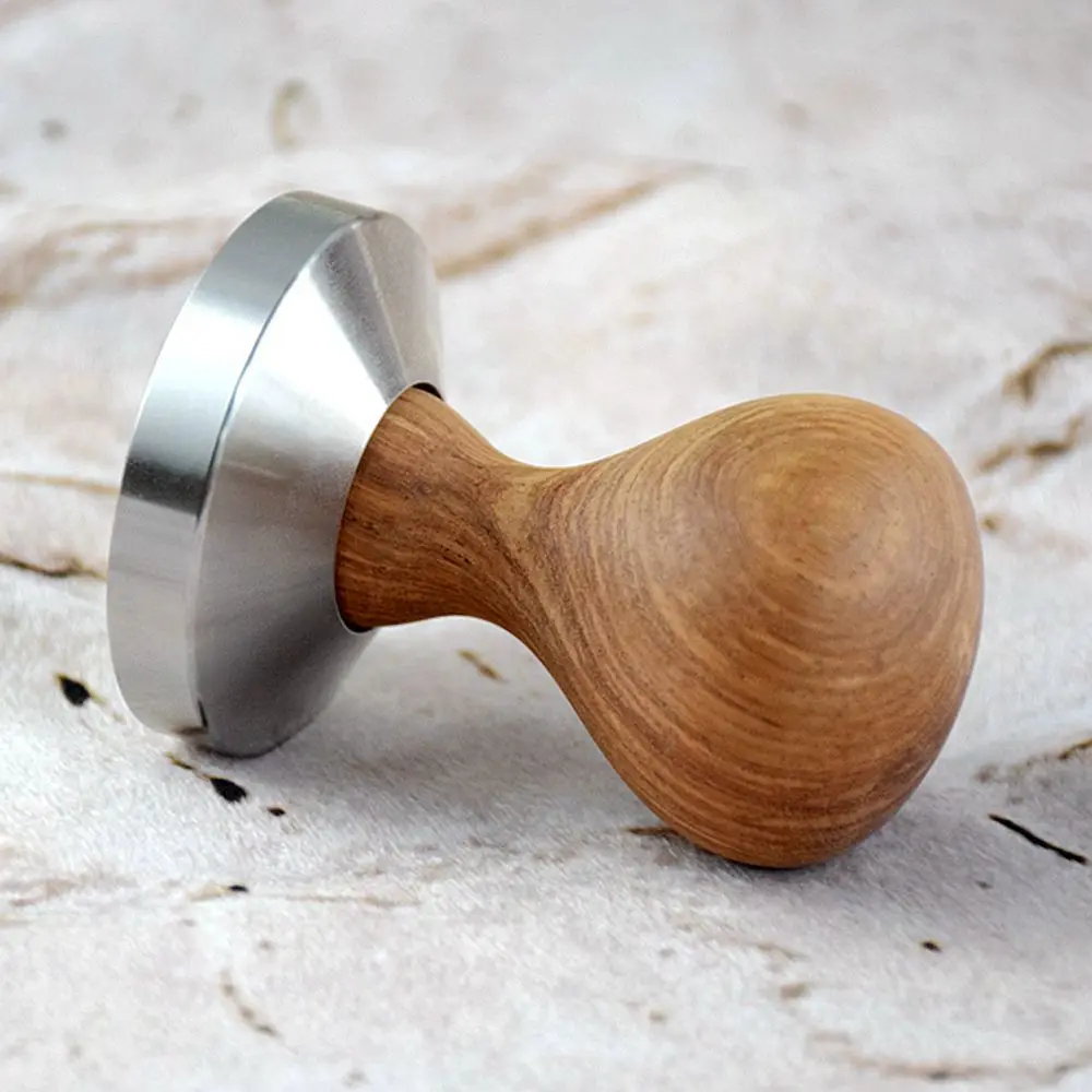 Новинка Темпер для кофе из нержавеющей стали с деревянной ручкой 49/51/53/57/58 мм