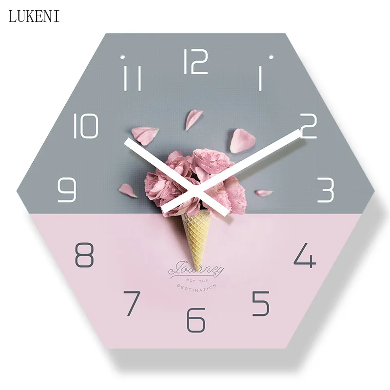 

Sweet cone flowers Hexagonal 14-inch Lanyard Wall Clock Home Decor Wall Decor