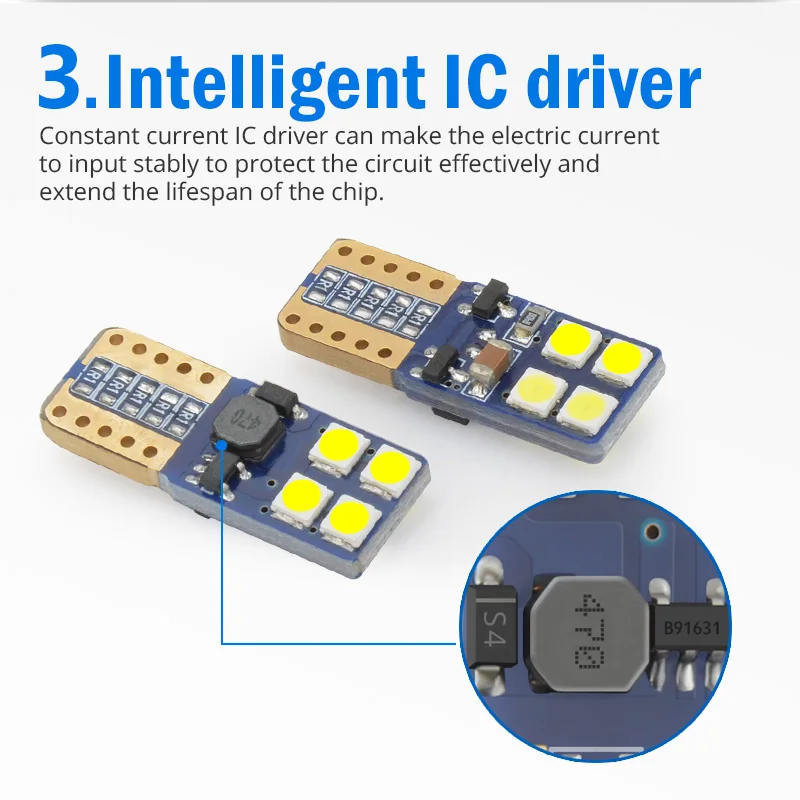 NAOEVO W5W T10 лампа 5W5 авто светодиодный светильник для чтения 8 SMD 3030 чипов 12 в