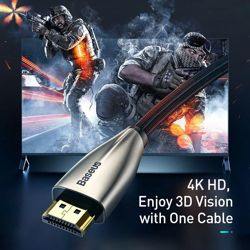 Baseus горизонтальный 4K HD Мужской адаптер 2 0 кабель для PS4 проектор ТВ аудио видео