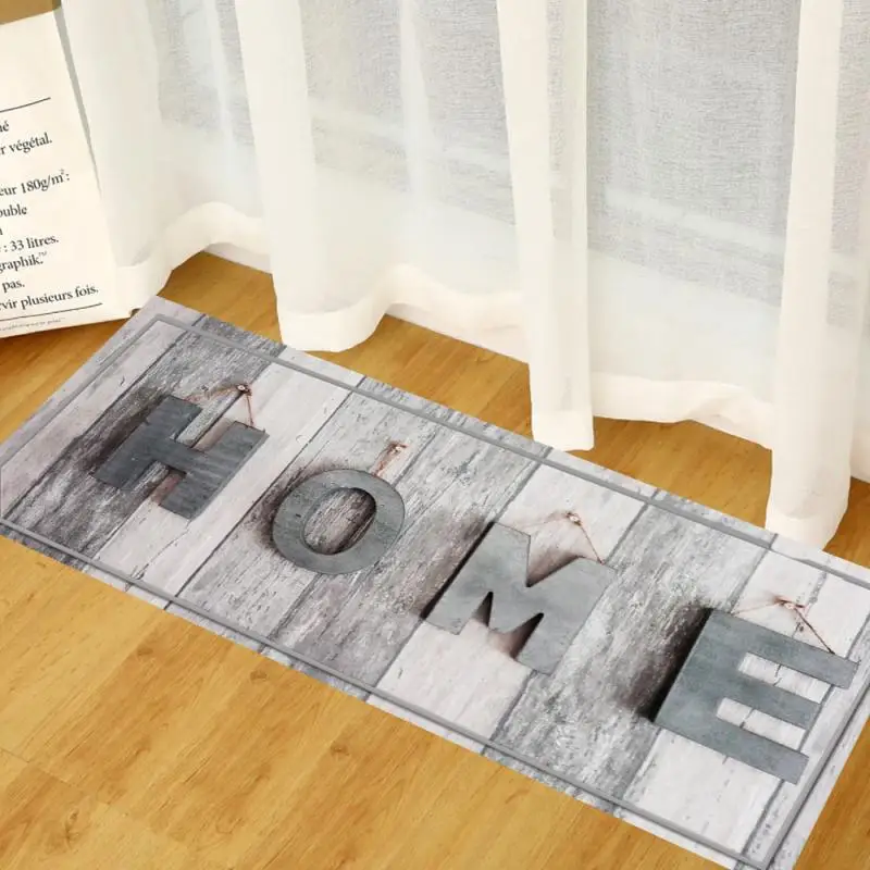 Нескользящий напольный ковер 40X120 см с отделкой под дерево для двери ванной