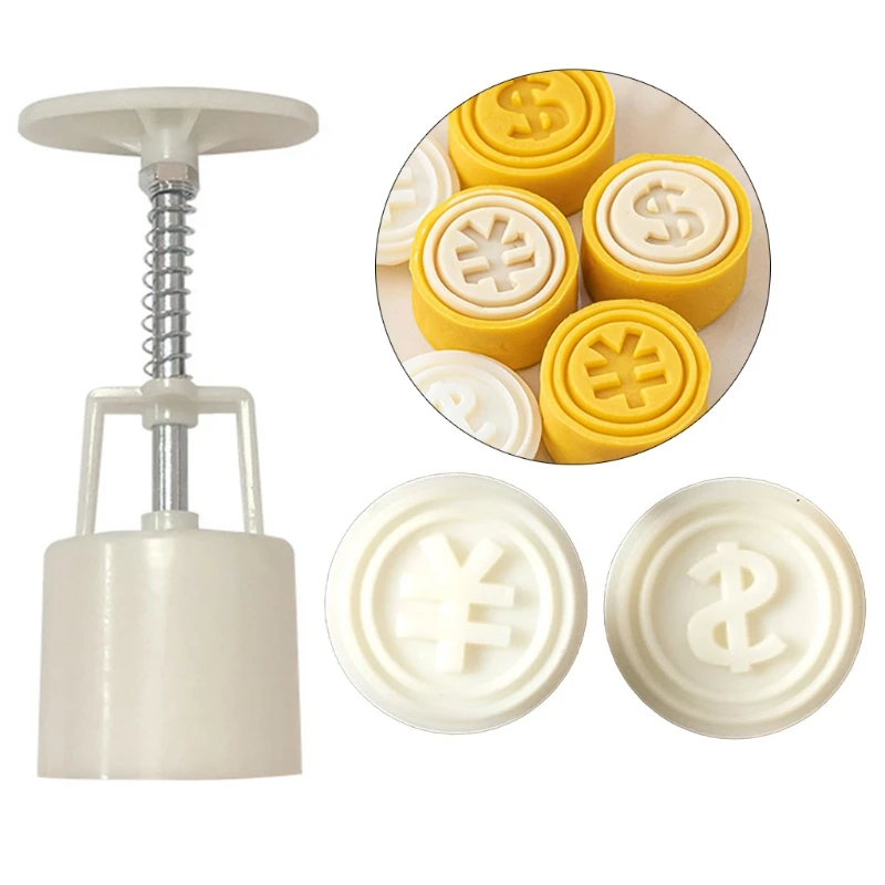 Moon Cake Mould 50g Pattern Hand-Pressure Mooncake Molds for Mid-Autumn DIY Pastry Tool with 2 PCS Round Dropship | Дом и сад