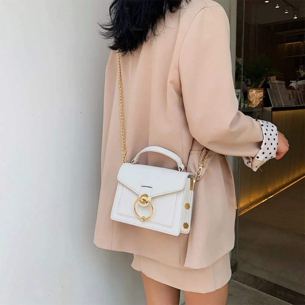 

Aosbos Solid Handbags for Women PU Leather Crossbody Bag 2020 Female Design New High Quality Fashion Casual Lady Shoulder Bags