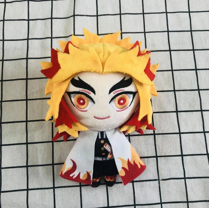 Demon Slayer-peluche de Kimetsu No Yaiba, mu&ntilde;eco de peluche de Anime, Rengoku, Shinjurou, coj&iacute;n, almohada, regalos de cumplea&ntilde;os, 20cm-5