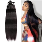 Прямые пупряди, 100% пряди ные волосы, длинные 30 дюймов, 3, 4 пряди, бразильские волнистые волосы для наращивания