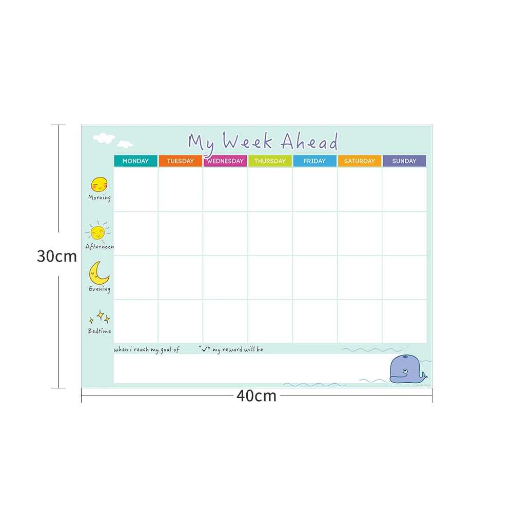 Магнитный календарь ежедневное расписание белая доска ежемесячный планер семья