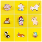 Аксессуары для ювелирных изделий, подарочные значки аниме, значки для рюкзака, декоративные значки, эмалированная заколка в виде милой собаки на одежде, металлический значок