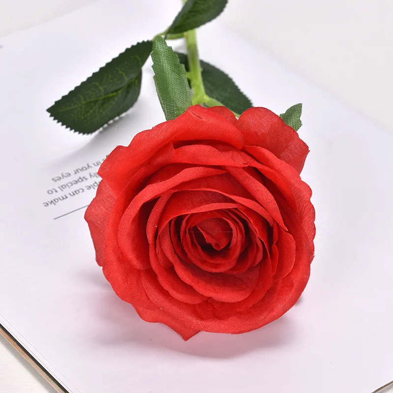 

3 Pcs Rose Flowers Simulation Branch Home Hotel Wedding Decoration Artificial Flowers Living Room Layout Silk Fake Flowers