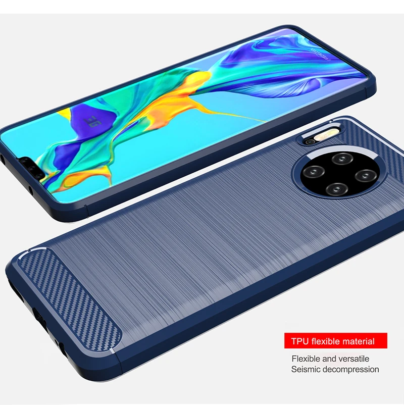Чехол из углеродного волокна для Huawei Honor Mate 30 View 20 10 V9 Play чехол 20i 10i P Smart Z