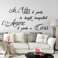 italian life brings you to places unexpected quote wall sticker bedroom kids room italy life quote wall decal living room vinyl