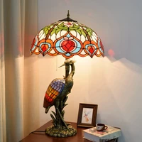 50cm american rural creative love peach glass decorative table lamp tiffany bar villa living room dining room gift lamp