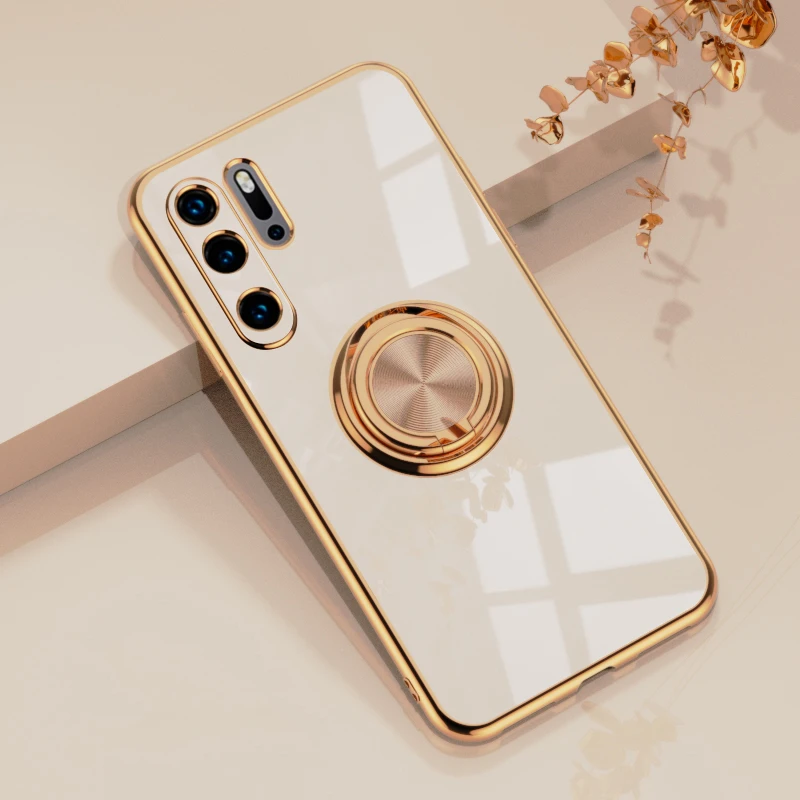 Роскошный силиконовый чехол с покрытием для Huawei P30 Pro P20 Mate 20 P30Pro P Honor 30 подставка