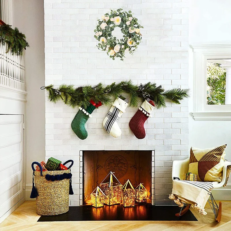 

Artificial Camellia Wreath, Suitable for Indoor and Outdoor Home Wedding, Various Festivals, Blooming All the Year Round