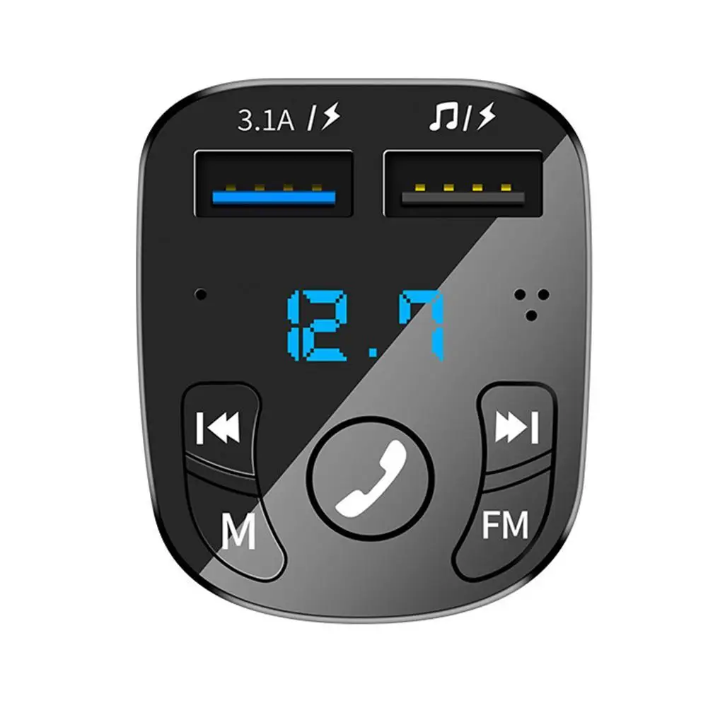 car bluetooth 5 0 fm transmitter multifunctional car mp3 player bluetooth receiver 2 1a dual usb charger car accessorie for cars free global shipping
