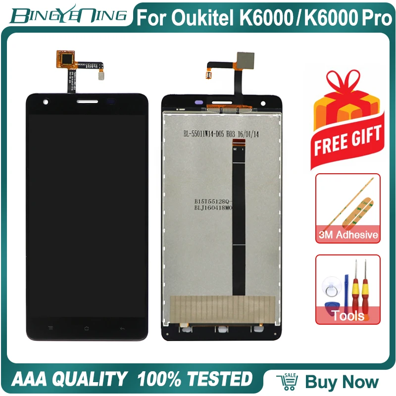 100% оригинал для Oukitel K6000/K6000 Pro ЖК дисплей и сенсорный экран дигитайзер модуль
