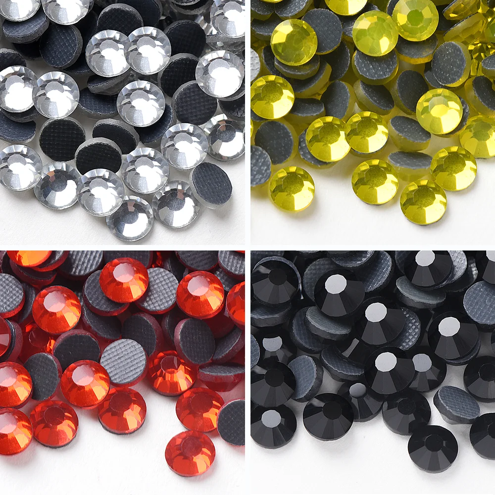 SS3-SS40 Many Colors Hotfix Rhinestones All Sizes /clear Multi Colors Glass Crystal Stones for Clothes Decorations Wedding Dress