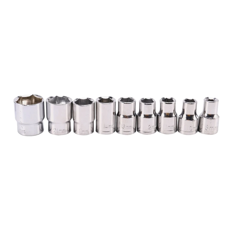 

10 Pcs 1/2 Socket Wrench Spanner Set Automobile Repair Tool Box Precision Sleeve Wrench