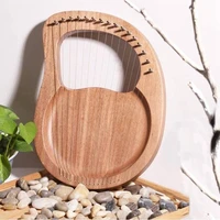 lyre harp miniature lira cultural music instruments mahogany lyre harp 16 strings veneer wood muzik aletleri room decor ah50sq