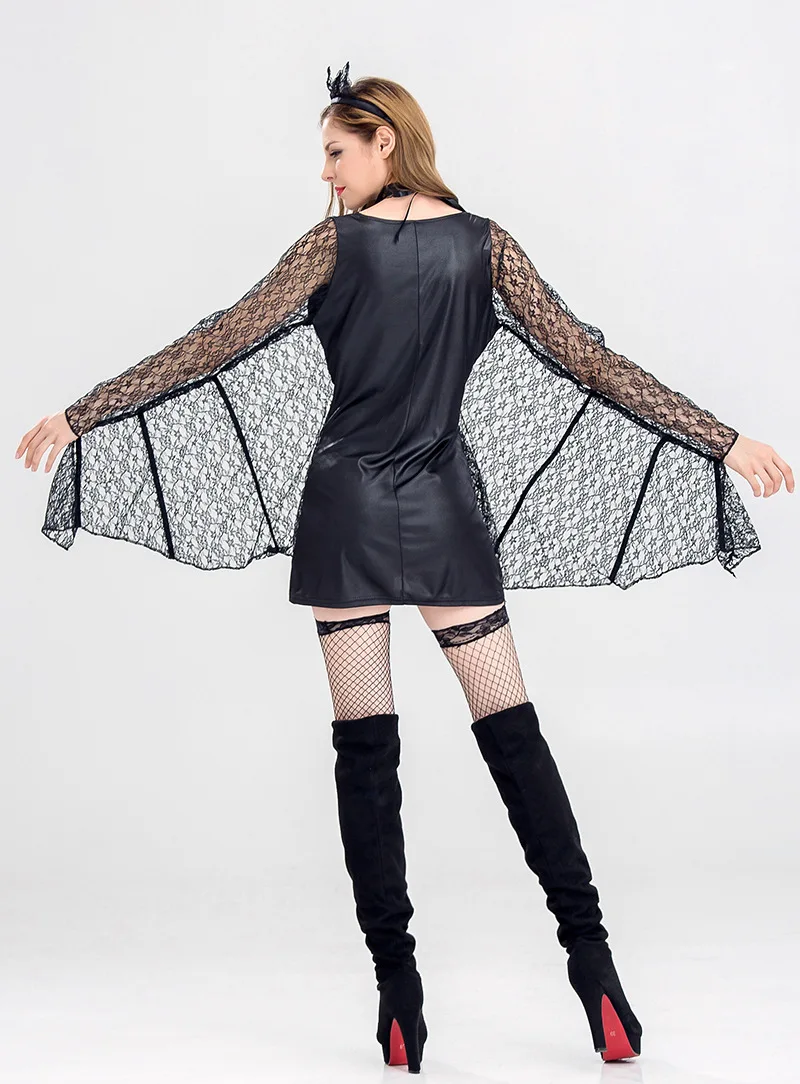 Black Bat Cosplay Costume Halloween Costumes for Women Sexy Vampire Dress Girl's Batman Carnival Party Masquerade |
