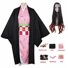 Костюм-кимоно Женский для косплея из аниме рассекающий демонов, японское кимоно для взрослых и детей