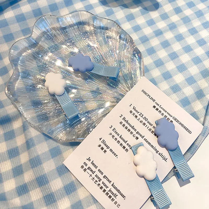 

2021 New Girls Cartoon Cloud Hairpins Children Sweet Hair Clips Barrette Hair Ornament Cute Hair Accessories Baby Hairpin