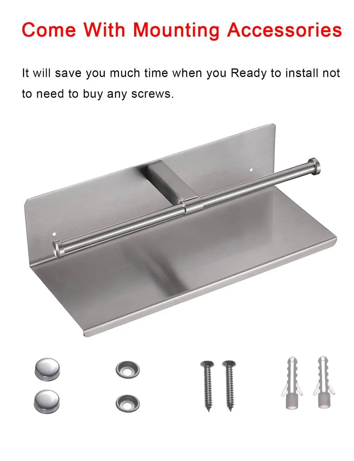 YUMORE Нержавеющая сталь Двухвалковая Бумага держатель настенный Аксессуары для