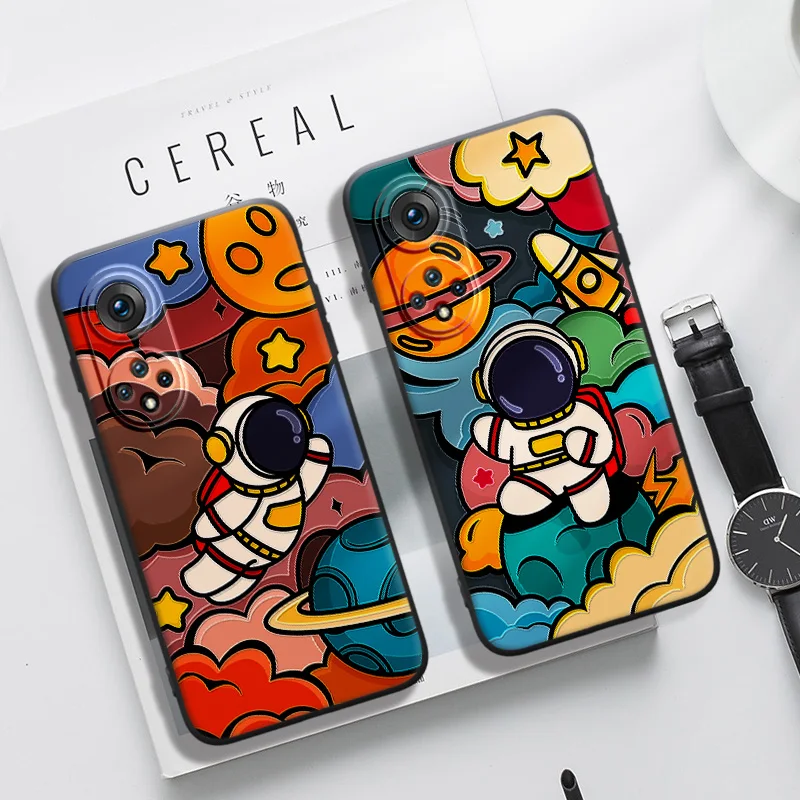 

3D Relief Cute Astronaut Soft Case For Huawei Nova 6 7 7i 8 9 5G 4G SE Pro Luxury Matte Cartoon Shockproof Lightweight Cover