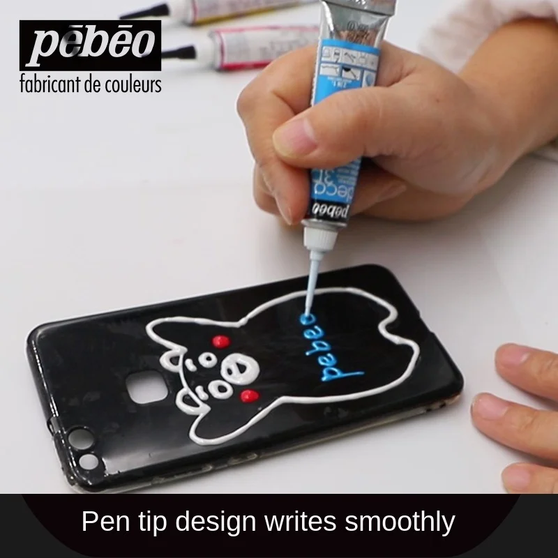 Tanie Pebeo Importowane 3D Ozdobny Hak Linii Długopis 20ml Na Bazie Wody Szkło Malowanie Ręcznie Malowane Farby Akrylowe Diy Handmade