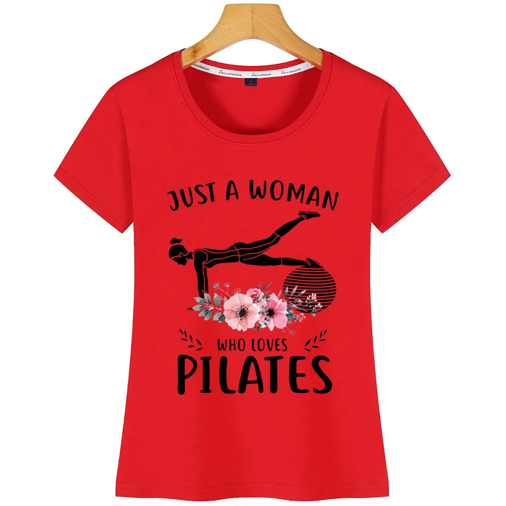 Топы Футболка женская просто женщина которая любит пилатеса друг дизайн Harajuku