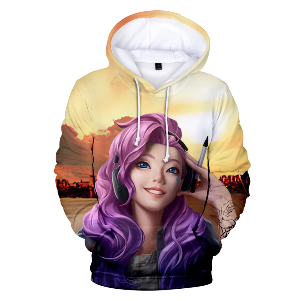 

Kda The Baddest Newest Anime Hoodie Sweatshirt Cool Fashion Streetwear Creative Hoodies Print Men / Women 3D Full Casual Hooded