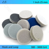 1 inch 25mm abrasive disc hook and loop wetdry sanding discs 300 3000 grit round sandpaper power tool accessory car polishing