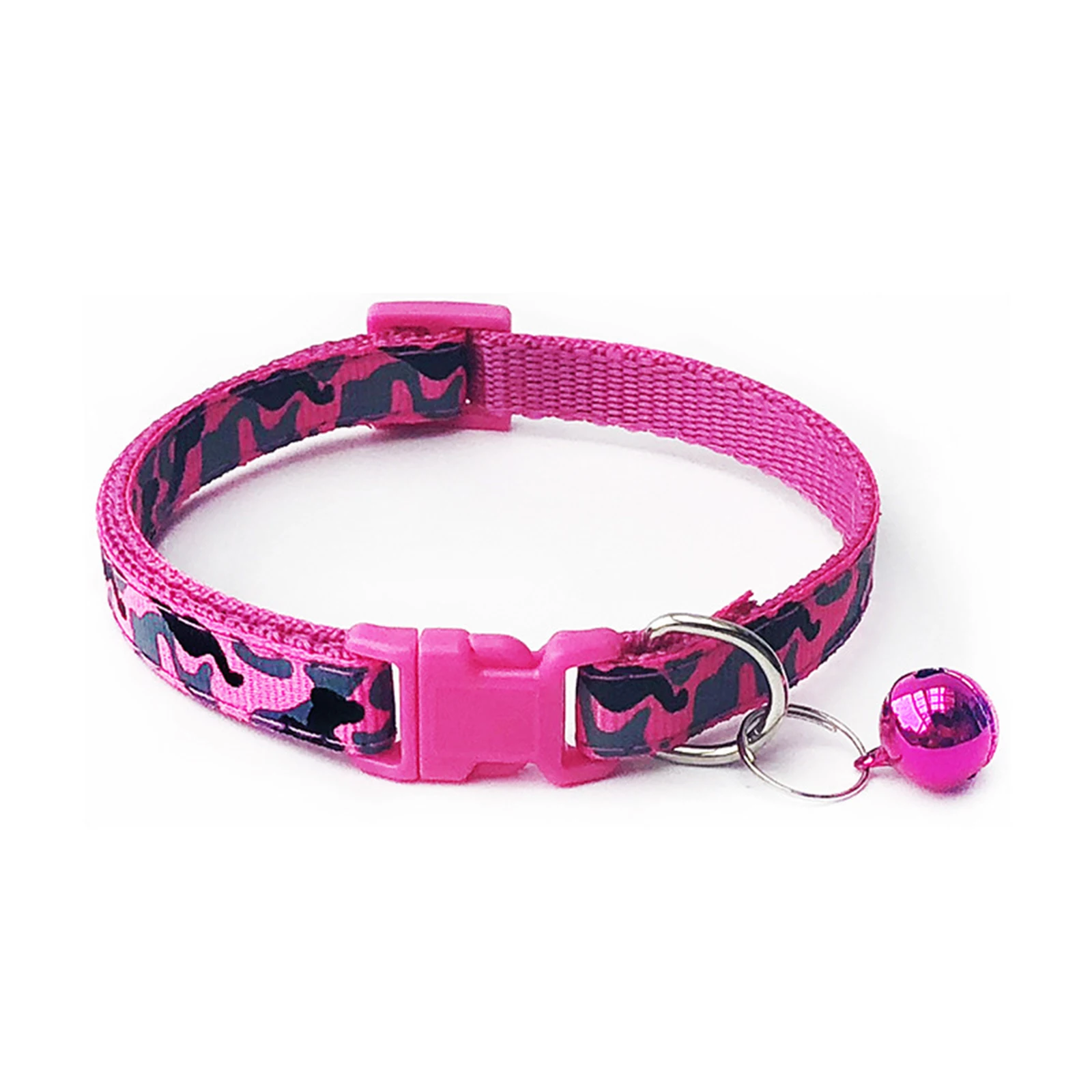 

Cool Camo Cat Dog Collar With Bell Neck Strap Adjustable Buckle Kitten Puppy Pet Camouflage Leash Animal Outdoor Accessories