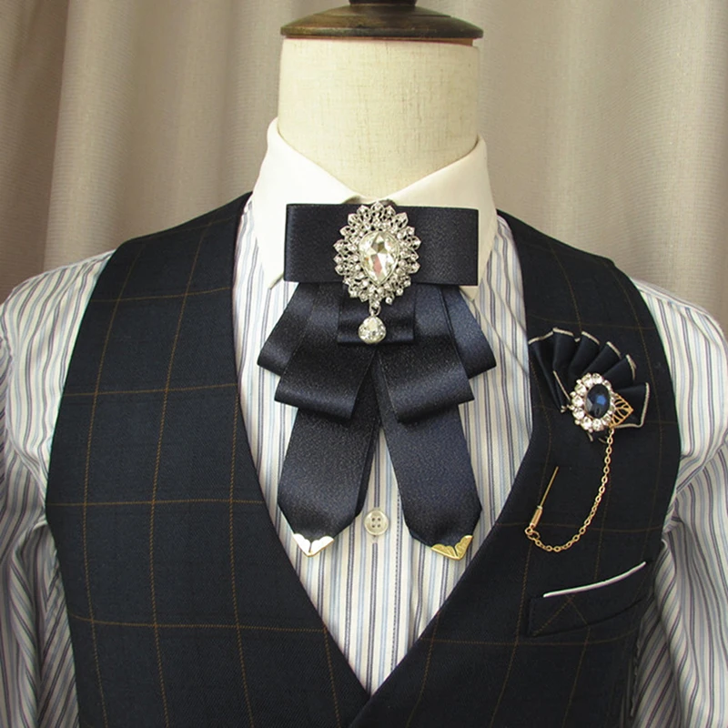 

Женские и мужские туфли с большой бабочкой, модные очаровательные однотонные ленты «бабочка» с бантом и галстуком-бабочкой из полиэстера г...