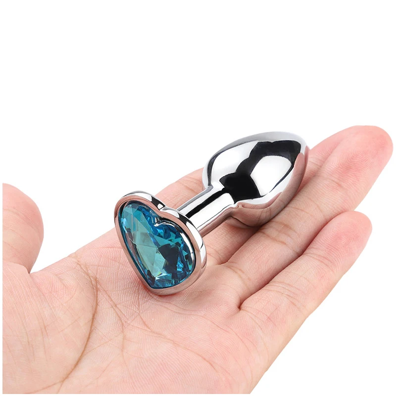 Анальная пробка в форме сердца Металлические анальные бусины стимулятор