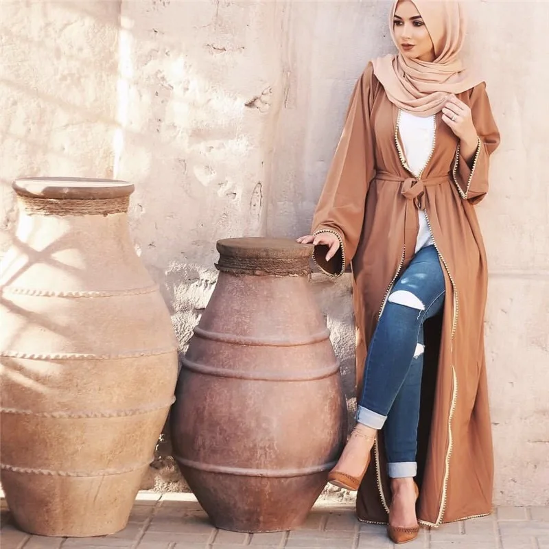 Мусульманское платье, модные женские абаи для женщин, арабский, Дубайский, мусульманский стиль, кафтан, марокканский, скромная, Исламская од...