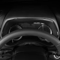 sbtmy for toyota highlander 2021 2022 carbon fiber instrument gauge panel cover dashboard trim garnish strip look accessories