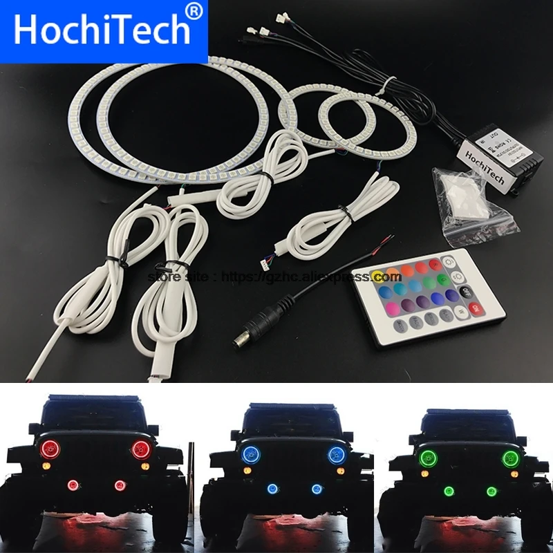HochiTech для Jeep Wrangler JK Тюнинг автомобилей головной светильник тумана RGB светодиодный