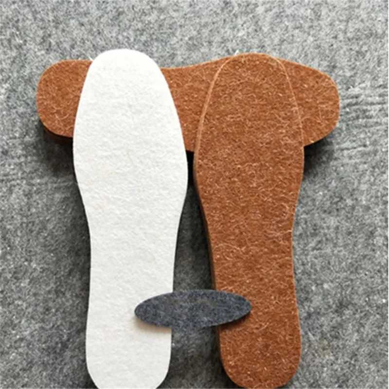 Унисекс ватные подушечки шерстяной войлок 1 пара зимние толстые мягкие теплые