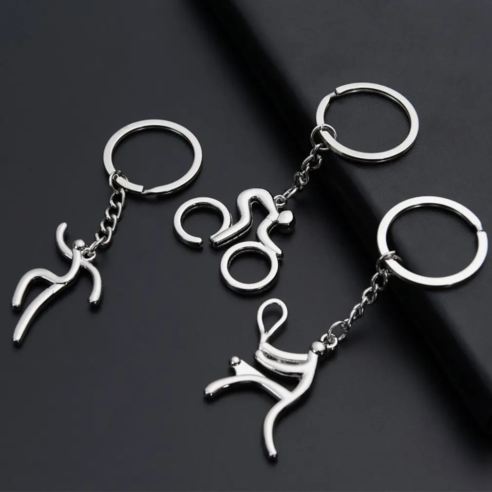 Sports Logo Key Chain Bike Running Weightlifting Football Basketball Keychain Ring Decor Accessories | Дом и сад