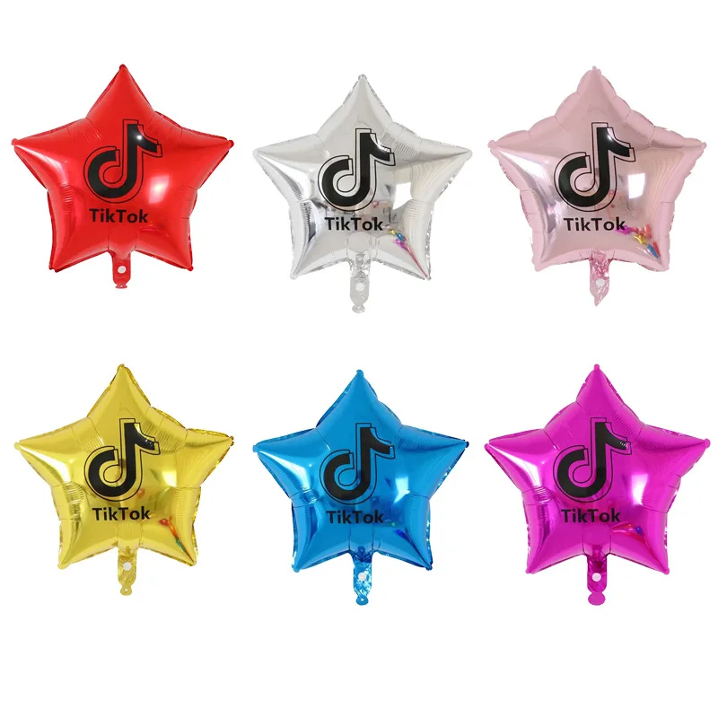 5 шт. чистый красный музыкальная нота воздушный шар 18 дюймов с рисунком