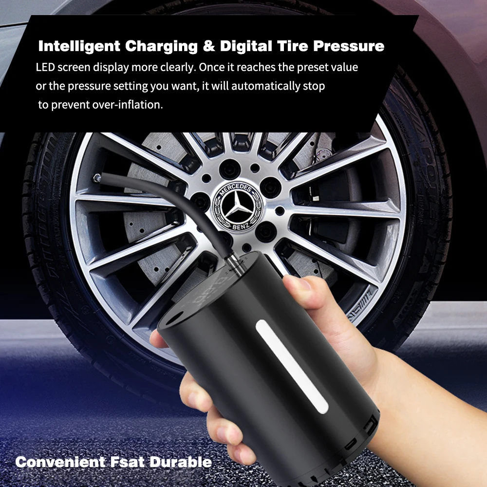 

Anchtek 150PSI Car Tire Inflator Wireless Air Compressor Digital Electric Pump Inflator Pump for Auto Motorcycles Bicycles Bike