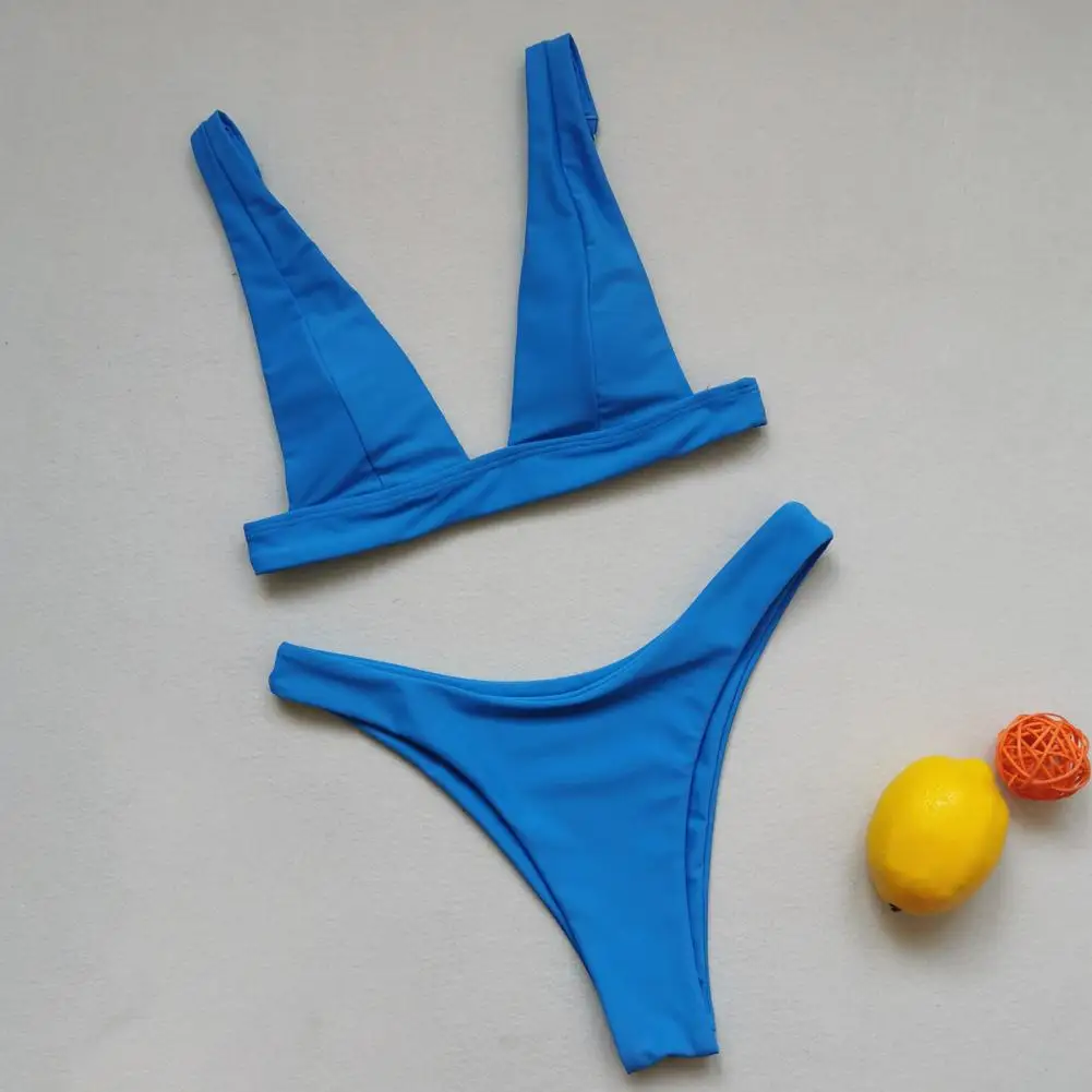 

2021 Hot Women's micro bikini suit swimsuit sexy solid color Brazilian swimsuit thong bandage push up beachwear for Summer