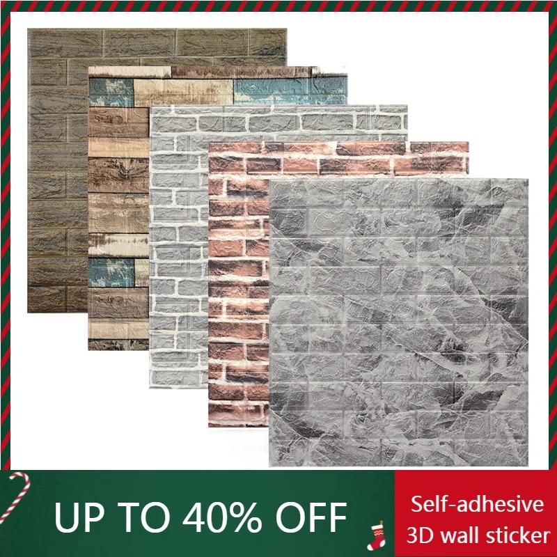 

Retro 3D Brick Wallpaper Home Wall Decor Bar Restaurant Living Room Wall Decor DIY Self-adhesive Waterproof Wall Sticker