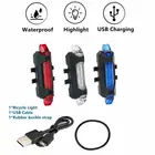 Задний фсветильник для велосипеда, с зарядкой по USB, водонепроницаемый