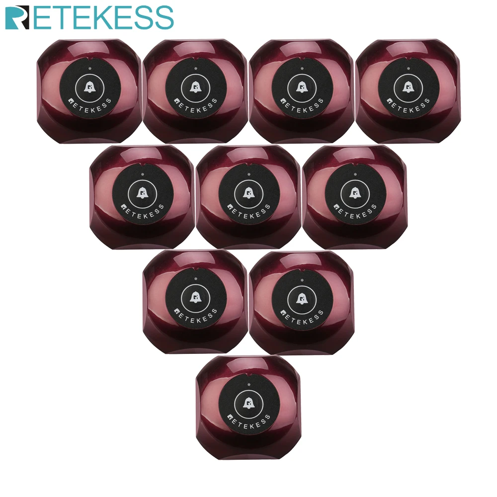 Retekess TD013 10 Водонепроницаемая кнопка вызова передатчики система официанта