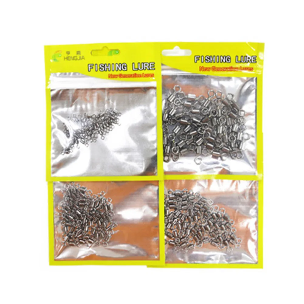 

50pcs High-Speed 8-Word Swivel Ring Handle 14 Sizes Corrosion Resistance Fishing Gear Accessories